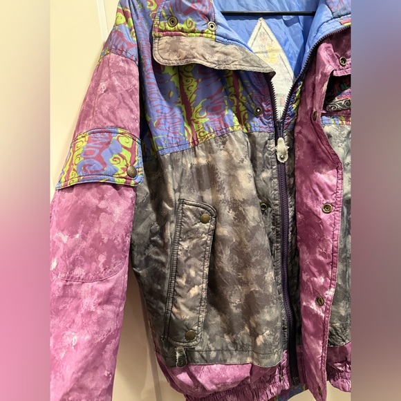 O'Neill Vintage Purple & Gray Ski Jacket Made in Italy Size M/L - Picture 5 of 16